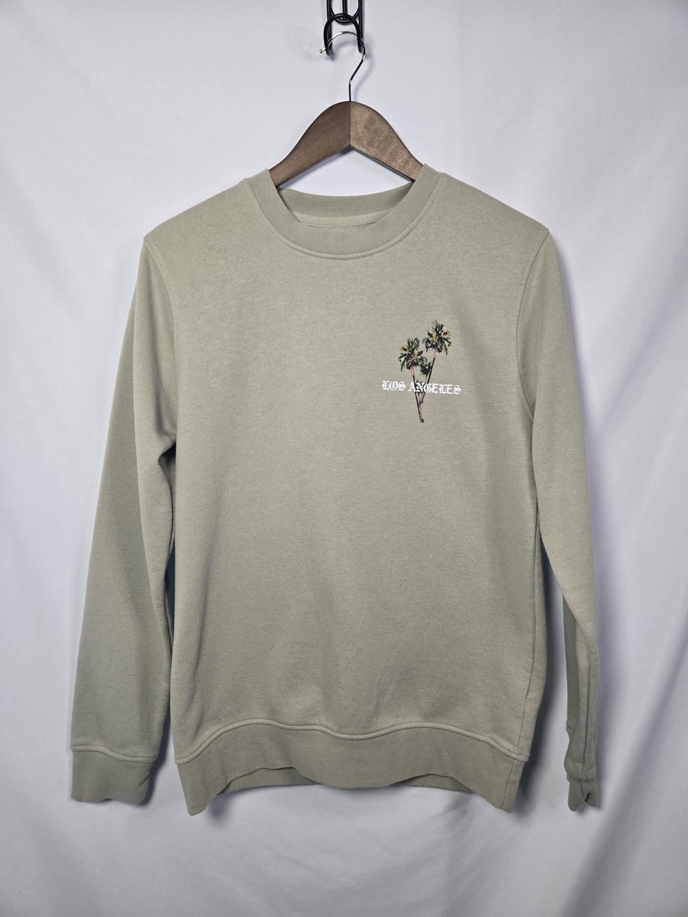 Retrofit Sage “Los Angeles” Palm Tree Crewneck Sweater – Size M